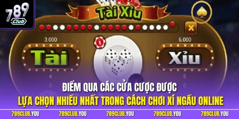 Điểm qua các cửa cược được lựa chọn nhiều nhất trong cách chơi xí ngầu online